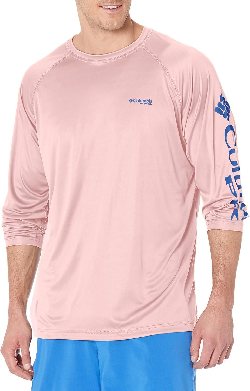 imageColumbia Mens PFG Terminal Tackle Long Sleeve ShirtCherry BlossomVivid Blue