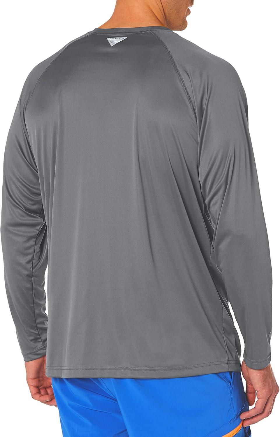 imageColumbia Mens PFG Terminal Tackle Long Sleeve ShirtCity GreyBlack Logo