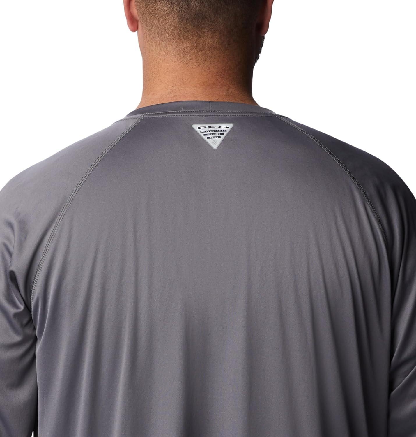 imageColumbia Mens PFG Terminal Tackle Long Sleeve ShirtCity GreyBlack Logo