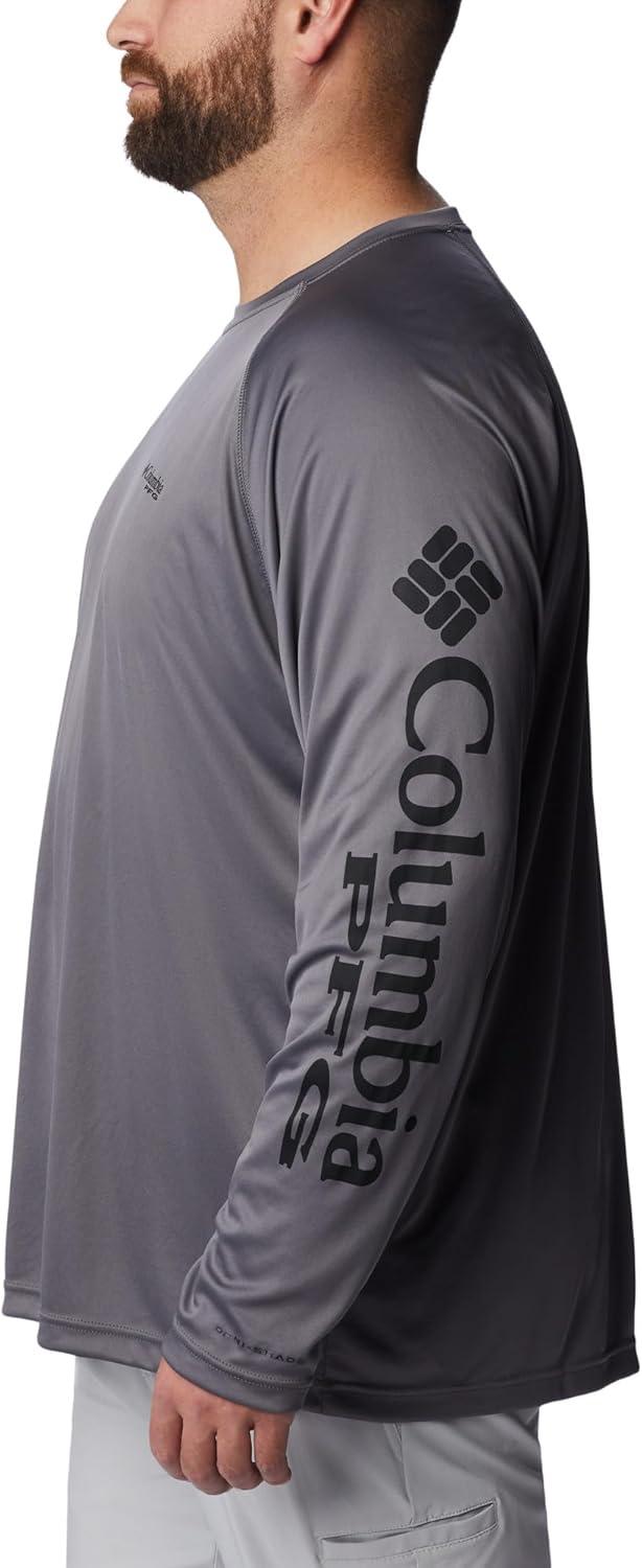 imageColumbia Mens PFG Terminal Tackle Long Sleeve ShirtCity GreyBlack Logo