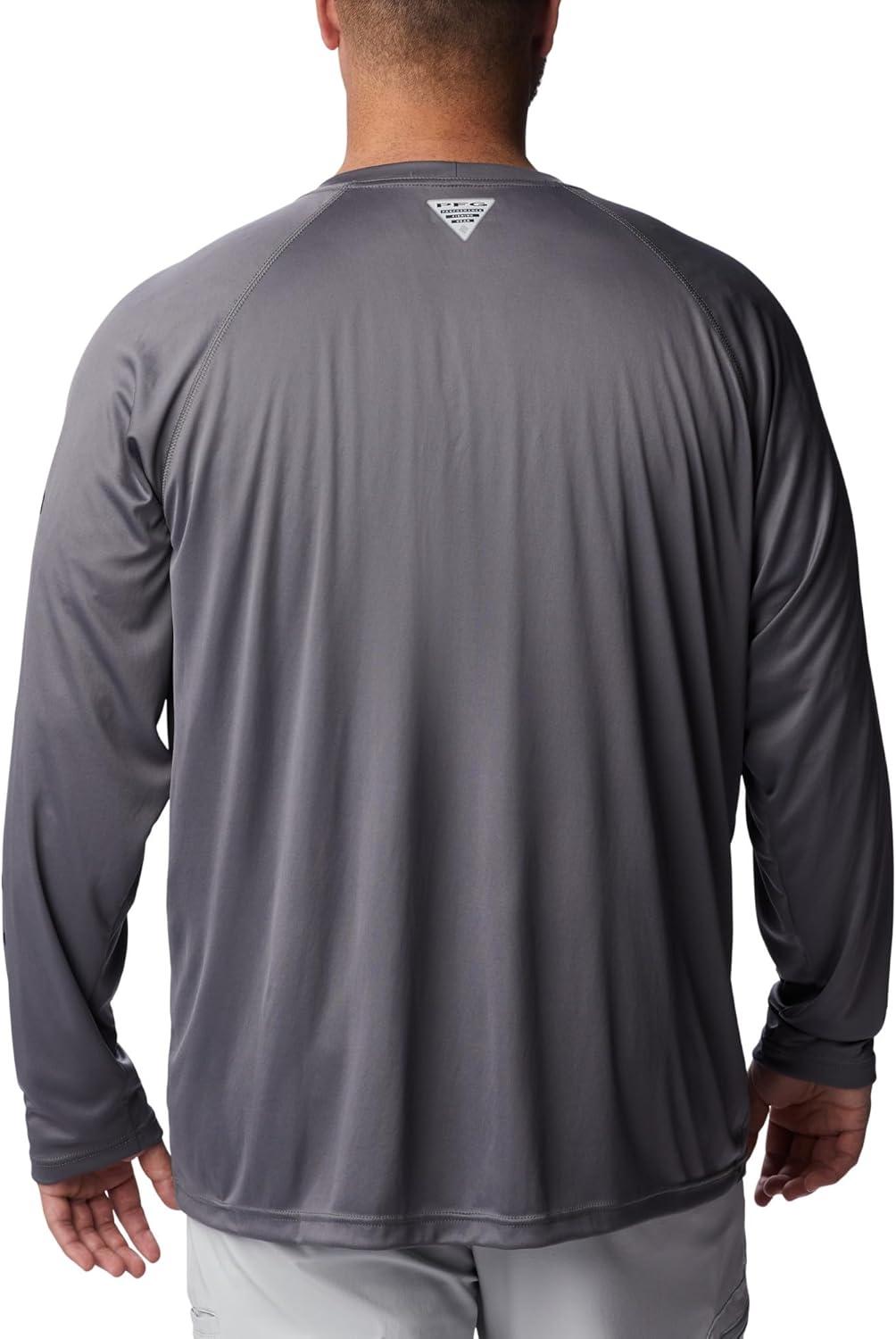 imageColumbia Mens PFG Terminal Tackle Long Sleeve ShirtCity GreyBlack Logo