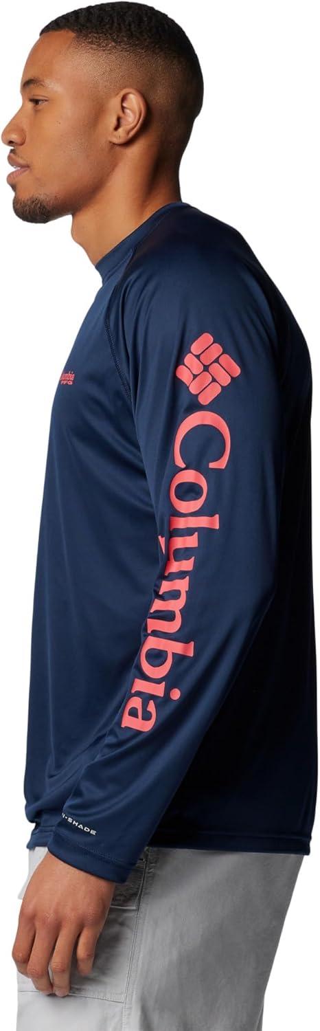 imageColumbia Mens PFG Terminal Tackle Long Sleeve ShirtCollegiate NavySunset Red Logo