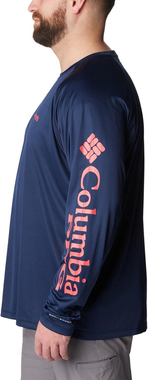 imageColumbia Mens PFG Terminal Tackle Long Sleeve ShirtCollegiate NavySunset Red Logo