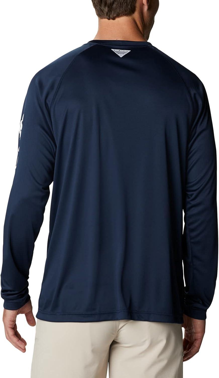 imageColumbia Mens PFG Terminal Tackle Long Sleeve ShirtCollegiate NavyWhite Logo