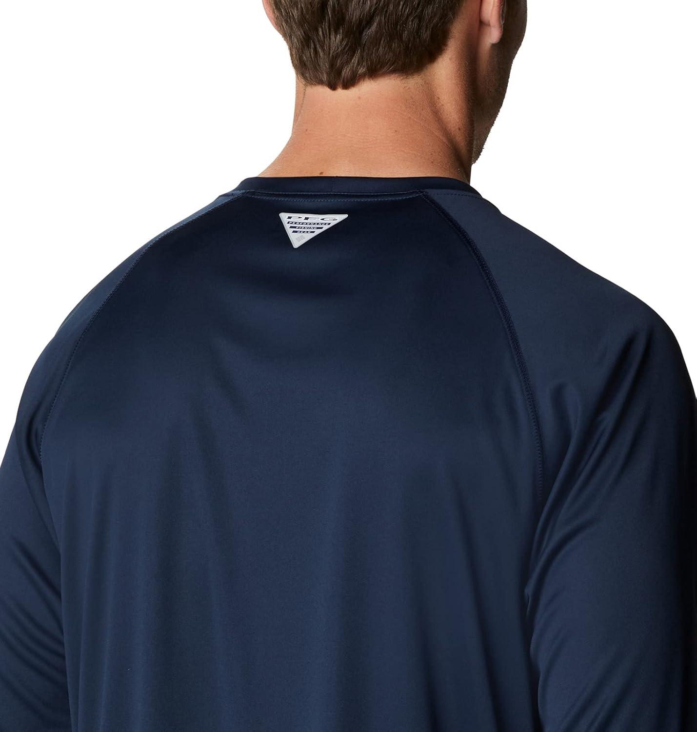 imageColumbia Mens PFG Terminal Tackle Long Sleeve ShirtCollegiate NavyWhite Logo