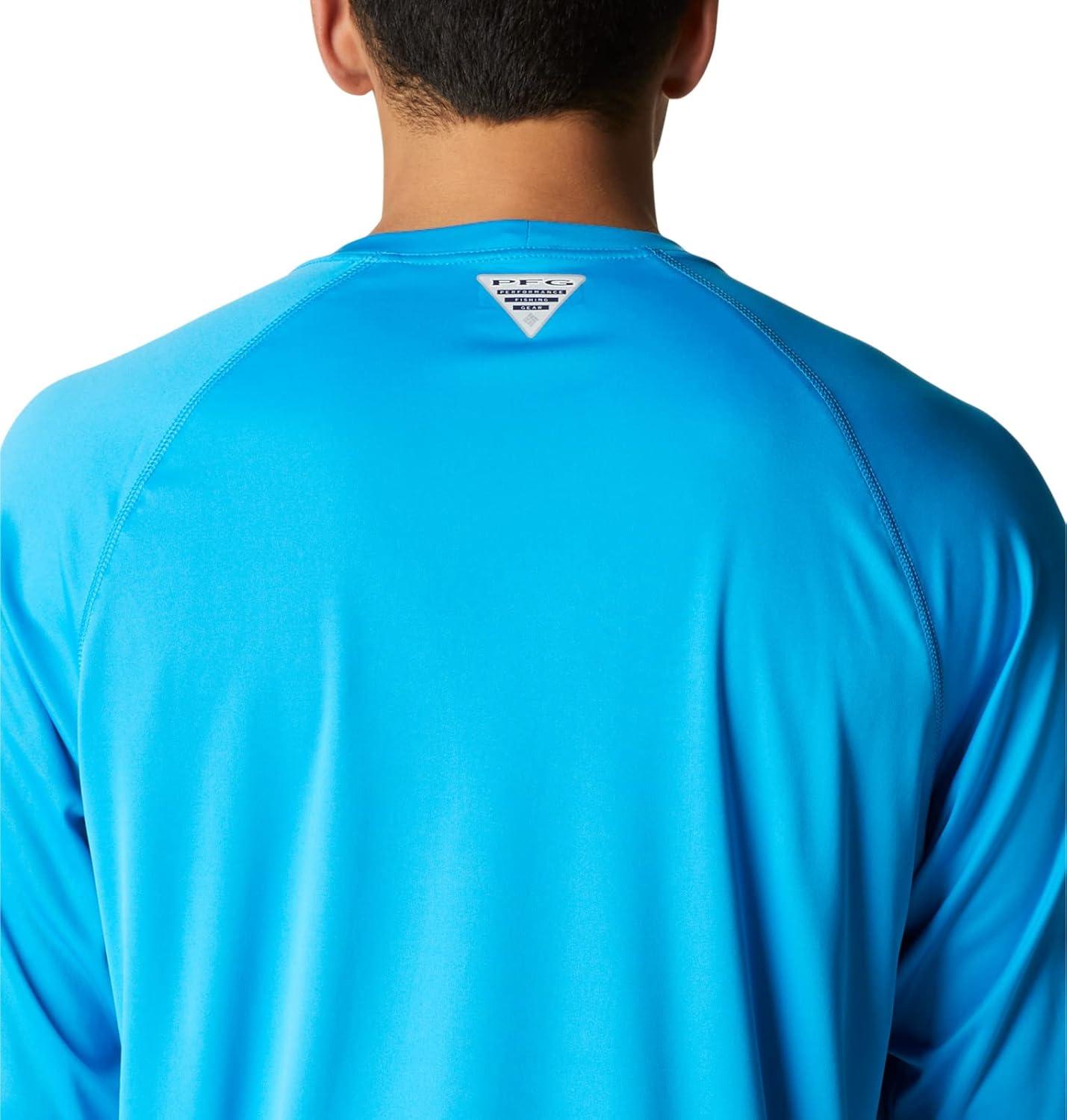 imageColumbia Mens PFG Terminal Tackle Long Sleeve ShirtCompass BlueCarbon Logo