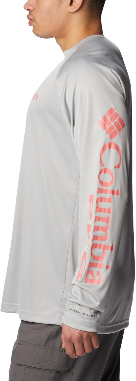 imageColumbia Mens PFG Terminal Tackle Long Sleeve ShirtCool GreySalmon Logo