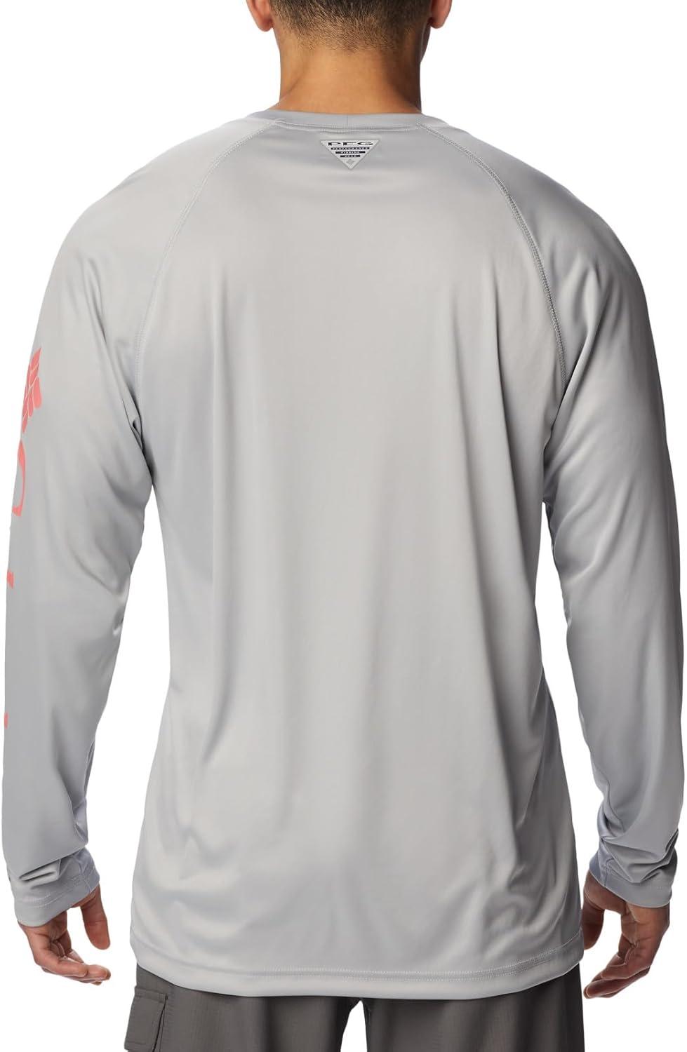 imageColumbia Mens PFG Terminal Tackle Long Sleeve ShirtCool GreySalmon Logo
