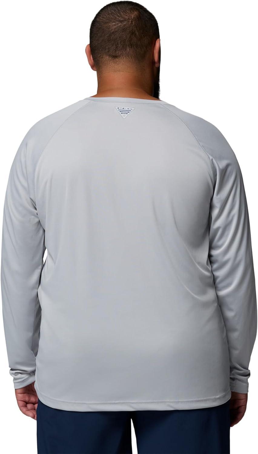 imageColumbia Mens PFG Terminal Tackle Long Sleeve ShirtCool GreyVivid Blue Logo
