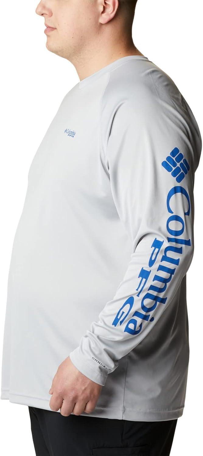 imageColumbia Mens PFG Terminal Tackle Long Sleeve ShirtCool GreyVivid Blue Logo