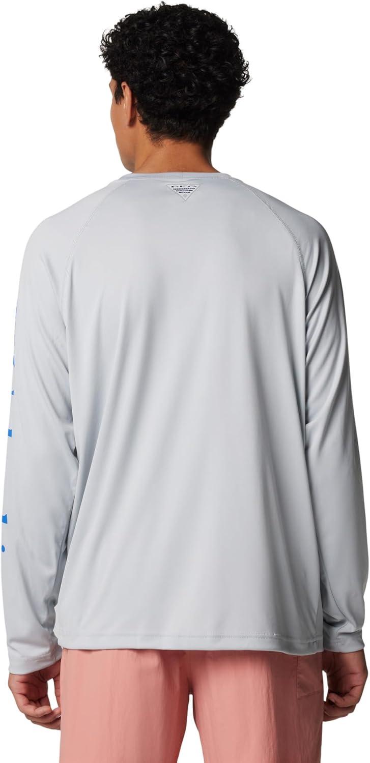 imageColumbia Mens PFG Terminal Tackle Long Sleeve ShirtCool GreyVivid Blue Logo