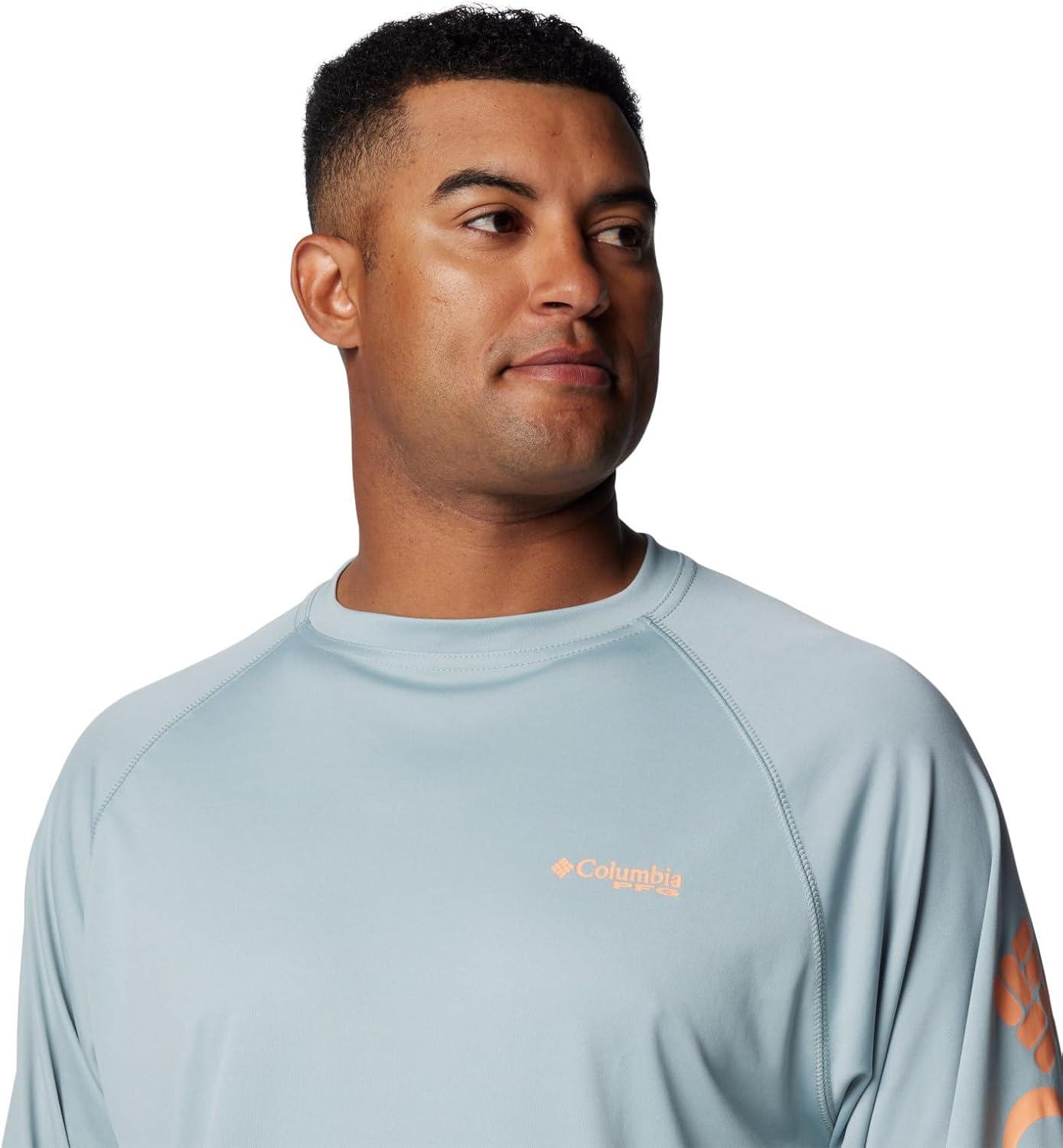imageColumbia Mens PFG Terminal Tackle Long Sleeve ShirtCrushed BlueBright Nectar Logo