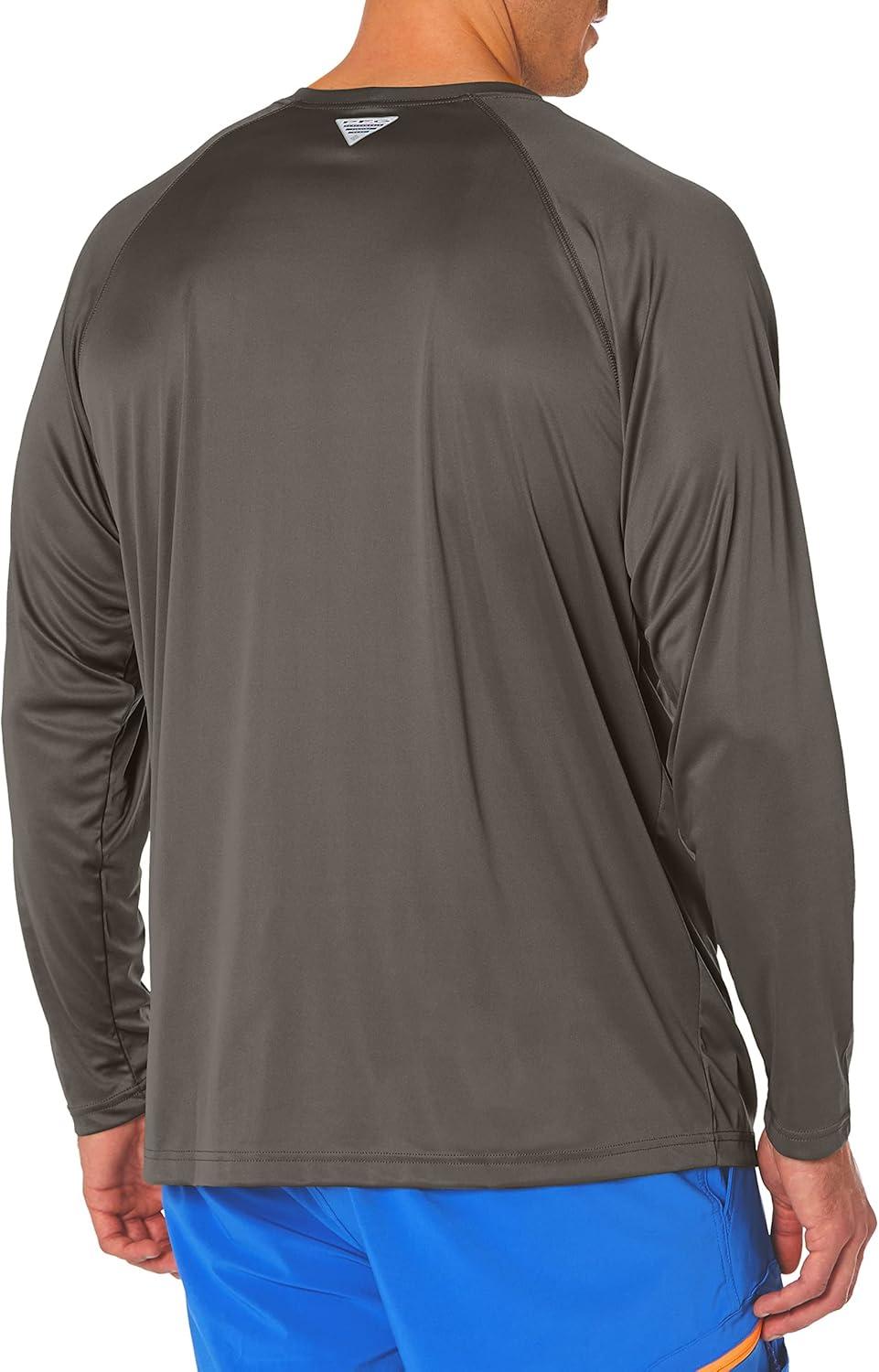 imageColumbia Mens PFG Terminal Tackle Long Sleeve ShirtCypressBright Peach Logo