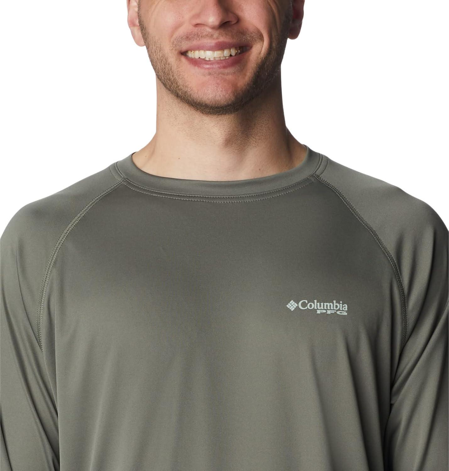 imageColumbia Mens PFG Terminal Tackle Long Sleeve ShirtCypressCool Green Logo
