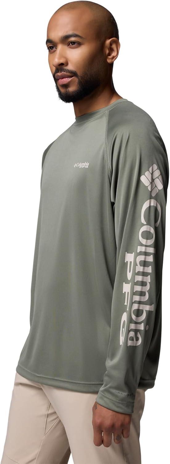 imageColumbia Mens PFG Terminal Tackle Long Sleeve ShirtCypressDark Stone Logo