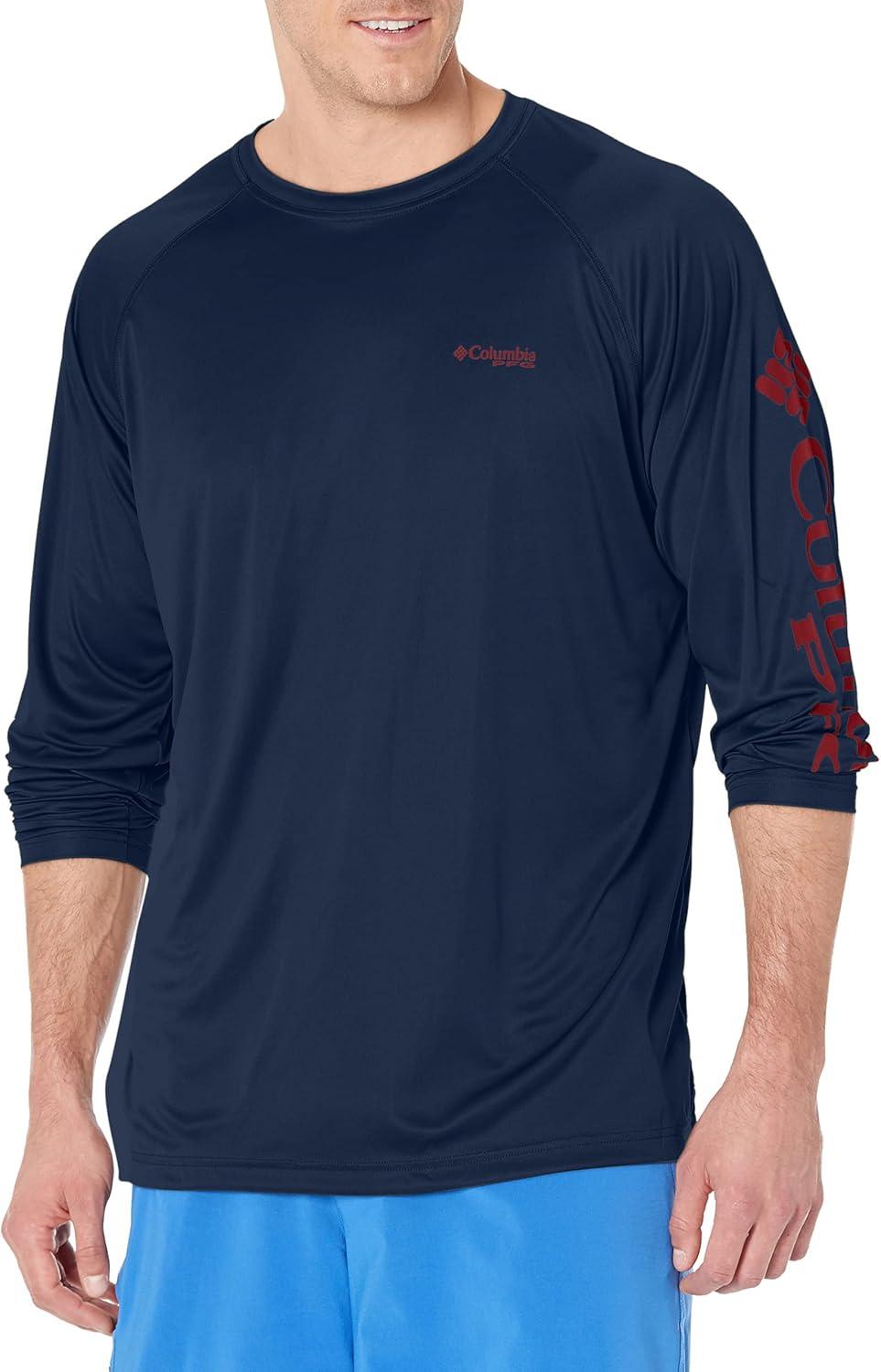 imageColumbia Mens PFG Terminal Tackle Long Sleeve ShirtDark MountainSunset Red