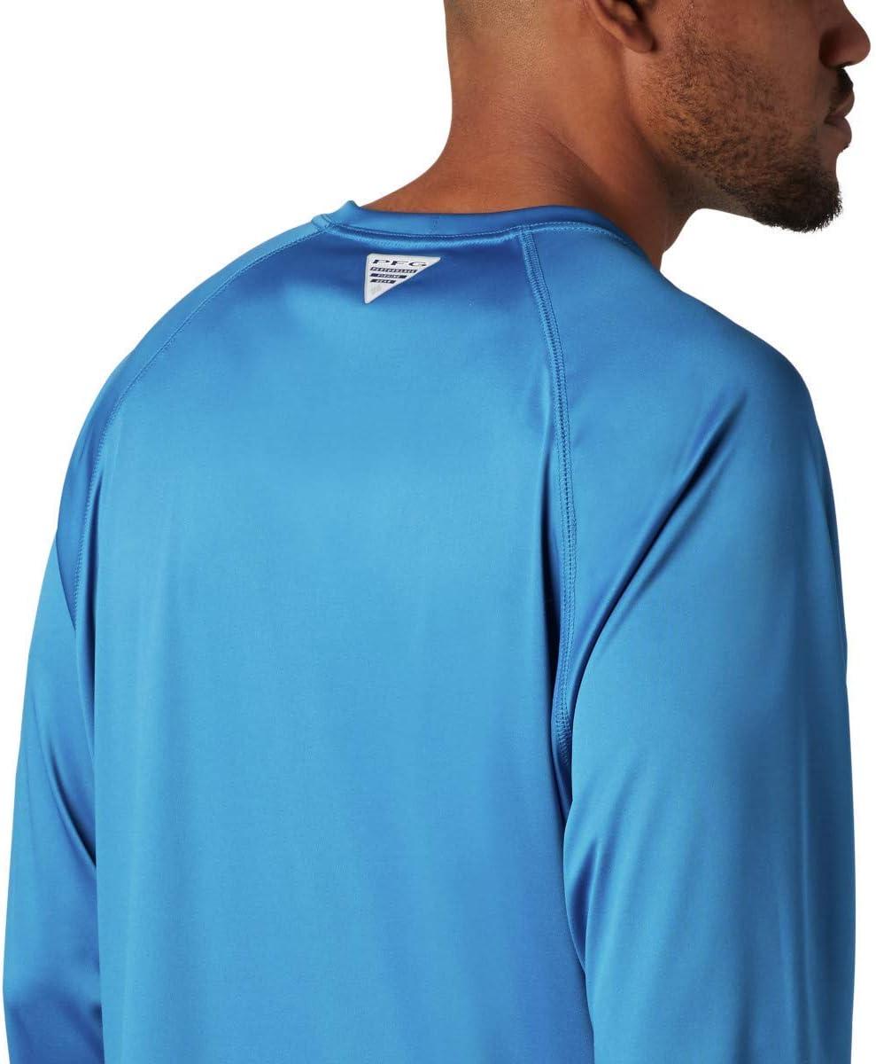 imageColumbia Mens PFG Terminal Tackle Long Sleeve ShirtDark PoolWhite Logo