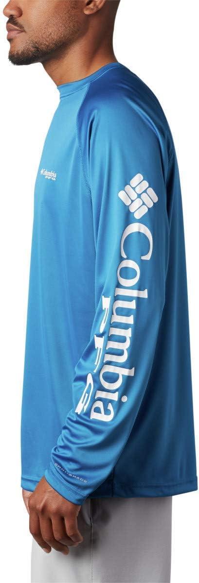 imageColumbia Mens PFG Terminal Tackle Long Sleeve ShirtDark PoolWhite Logo