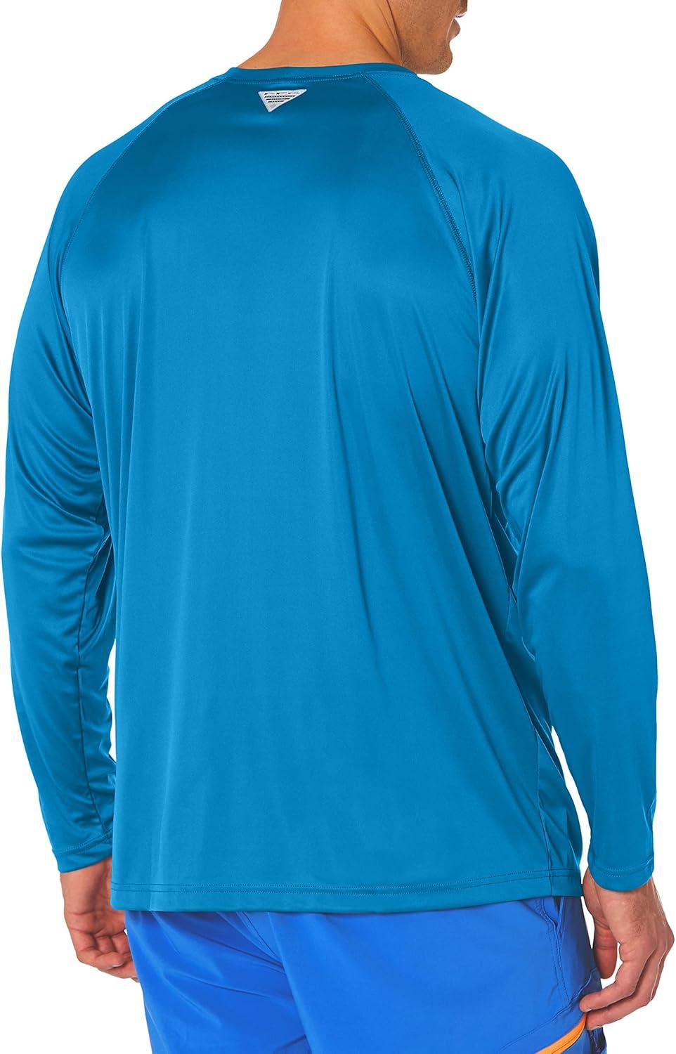 imageColumbia Mens PFG Terminal Tackle Long Sleeve ShirtDark PoolWhite Logo