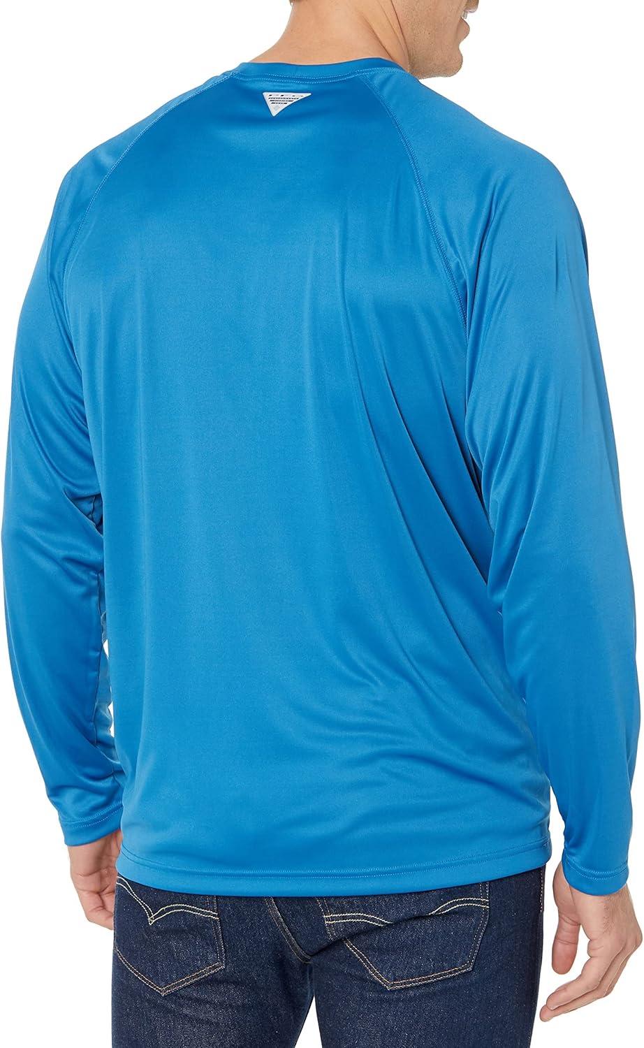 imageColumbia Mens PFG Terminal Tackle Long Sleeve ShirtDark PoolWhite Logo