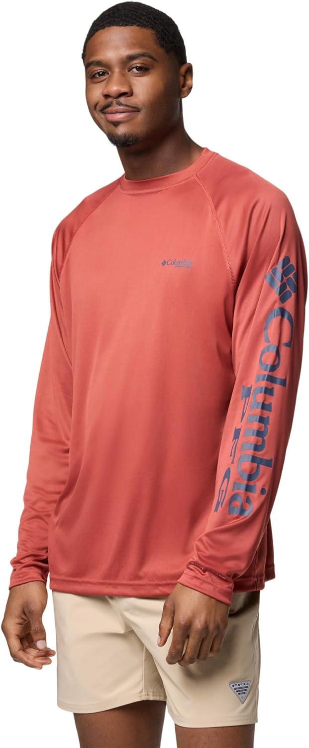 imageColumbia Mens PFG Terminal Tackle Long Sleeve ShirtDusty CrimsonNocturnal Logo