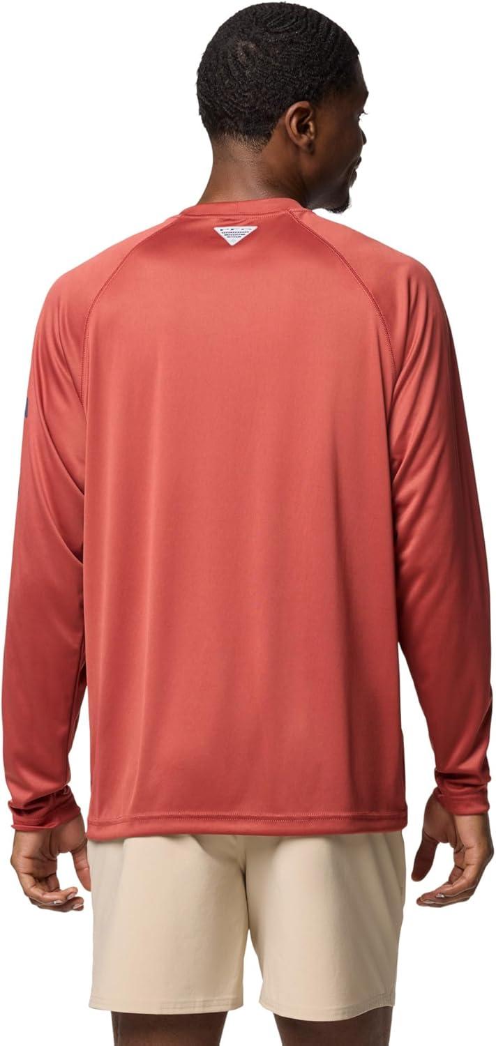 imageColumbia Mens PFG Terminal Tackle Long Sleeve ShirtDusty CrimsonNocturnal Logo
