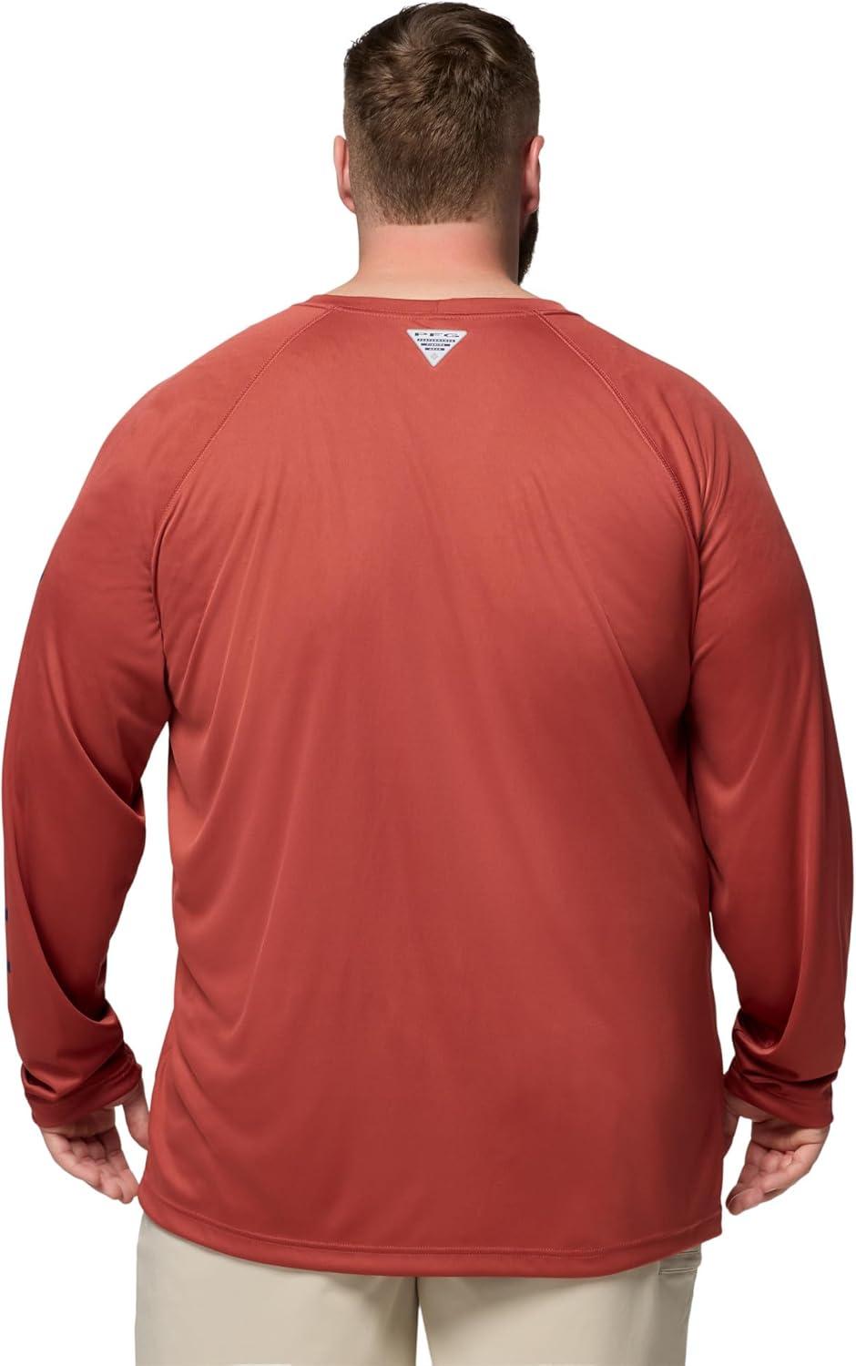 imageColumbia Mens PFG Terminal Tackle Long Sleeve ShirtDusty CrimsonNocturnal Logo