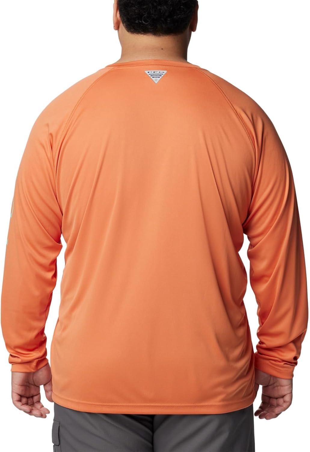 imageColumbia Mens PFG Terminal Tackle Long Sleeve ShirtDusty OrangeNew Mint Logo