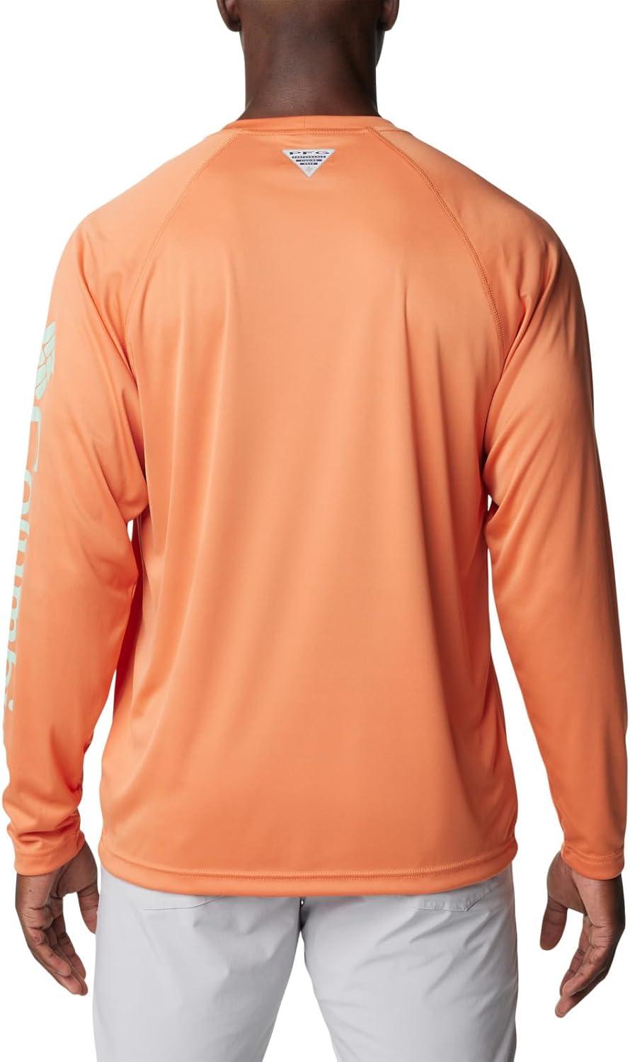 imageColumbia Mens PFG Terminal Tackle Long Sleeve ShirtDusty OrangeNew Mint Logo