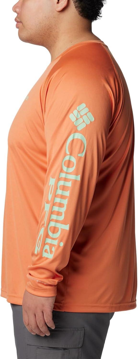 imageColumbia Mens PFG Terminal Tackle Long Sleeve ShirtDusty OrangeNew Mint Logo
