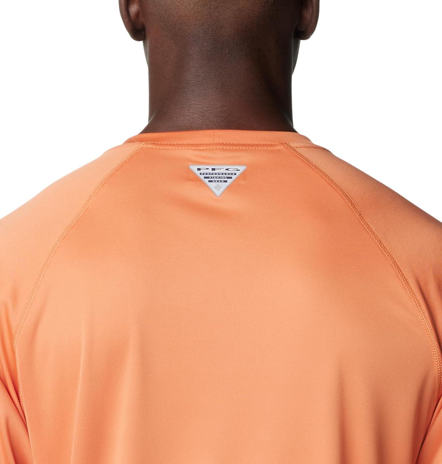 imageColumbia Mens PFG Terminal Tackle Long Sleeve ShirtDusty OrangeNew Mint Logo