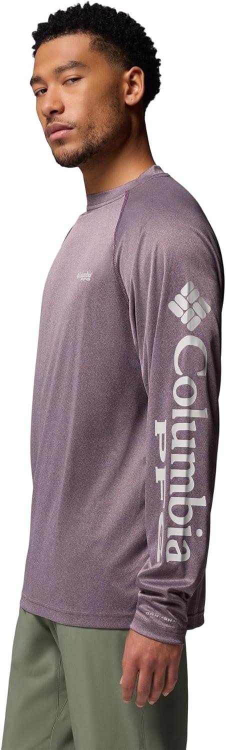 imageColumbia Mens PFG Terminal Tackle Long Sleeve ShirtDusty Purple HeatherCool Grey Logo