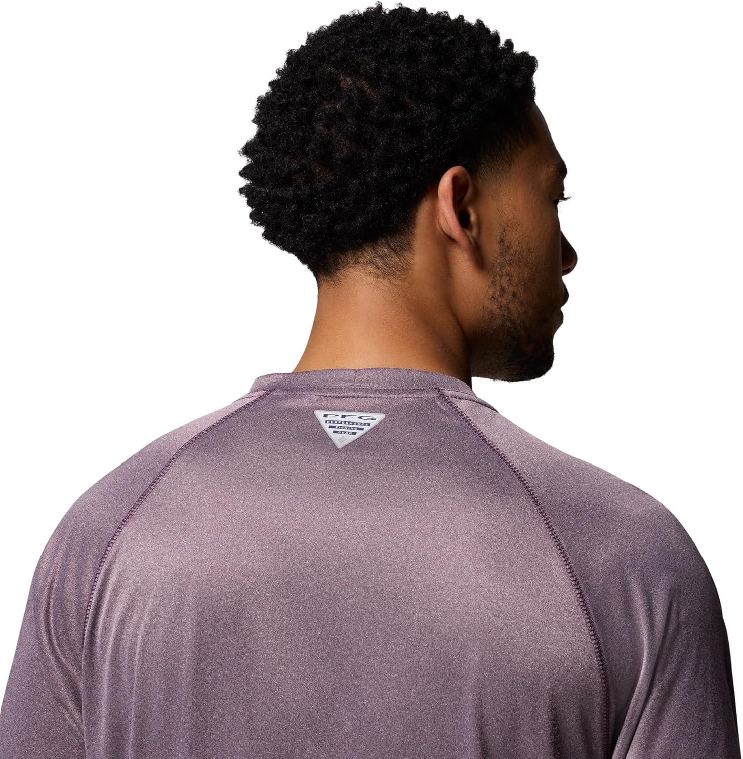 imageColumbia Mens PFG Terminal Tackle Long Sleeve ShirtDusty Purple HeatherCool Grey Logo