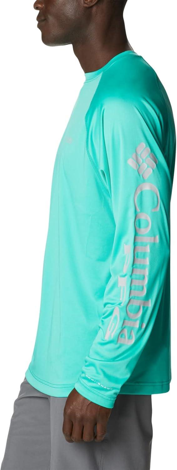 imageColumbia Mens PFG Terminal Tackle Long Sleeve ShirtElectric TurquoiseCool Grey Logo