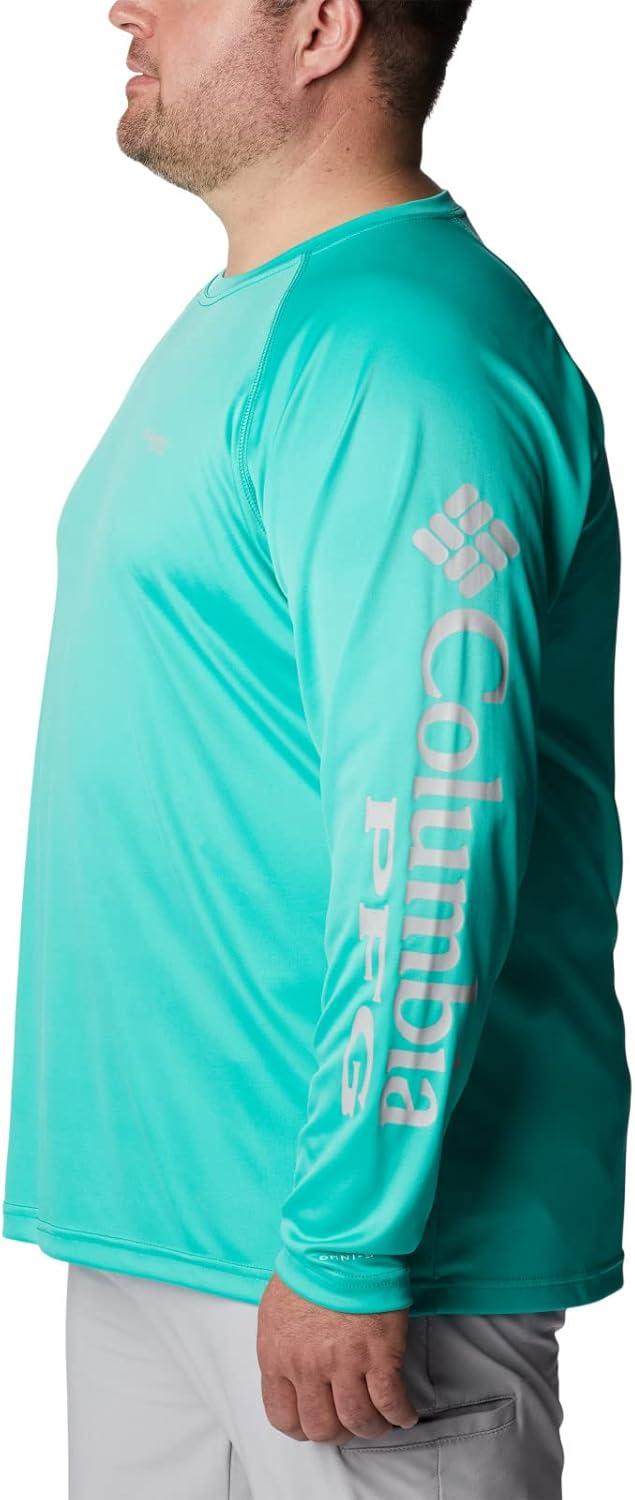 imageColumbia Mens PFG Terminal Tackle Long Sleeve ShirtElectric TurquoiseCool Grey Logo