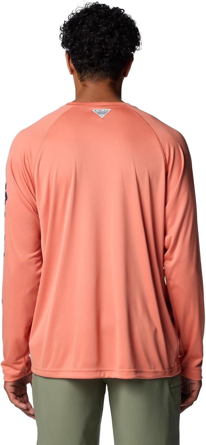 imageColumbia Mens PFG Terminal Tackle Long Sleeve ShirtFaded PeachCollegiate Navy Logo