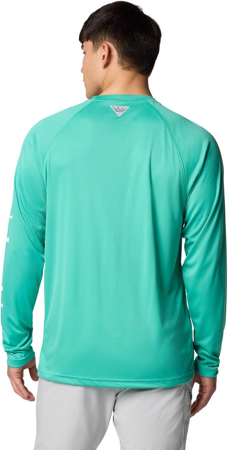 imageColumbia Mens PFG Terminal Tackle Long Sleeve ShirtGlaze GreenWhite Logo
