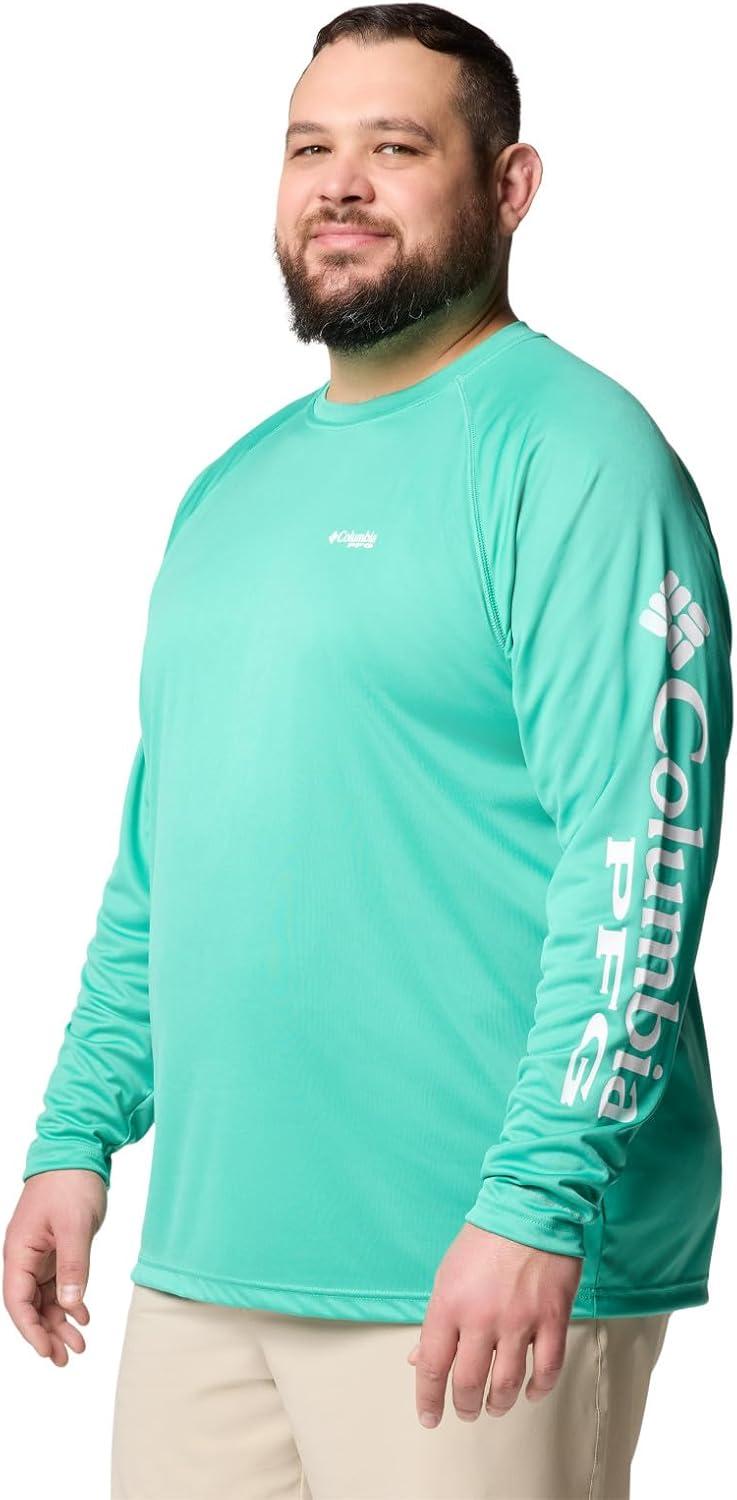 imageColumbia Mens PFG Terminal Tackle Long Sleeve ShirtGlaze GreenWhite Logo
