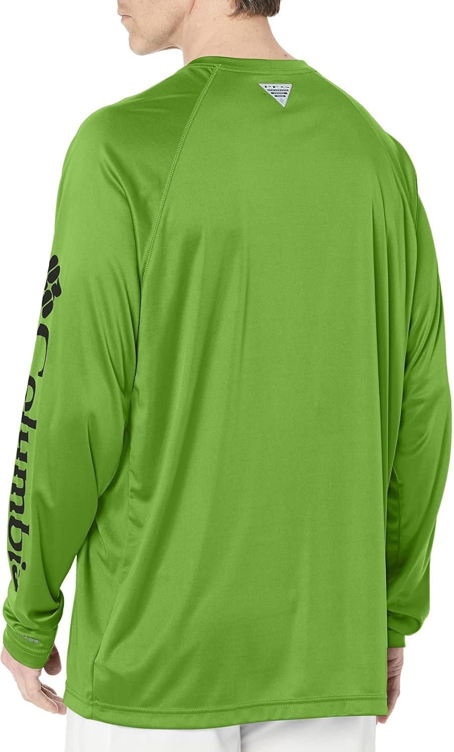 imageColumbia Mens PFG Terminal Tackle Long Sleeve ShirtGreen MambaBlack Logo