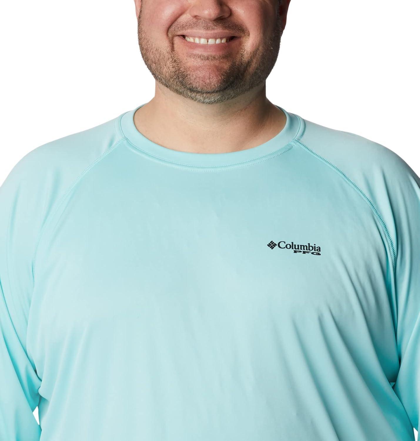 imageColumbia Mens PFG Terminal Tackle Long Sleeve ShirtGulf StreamBlack Logo