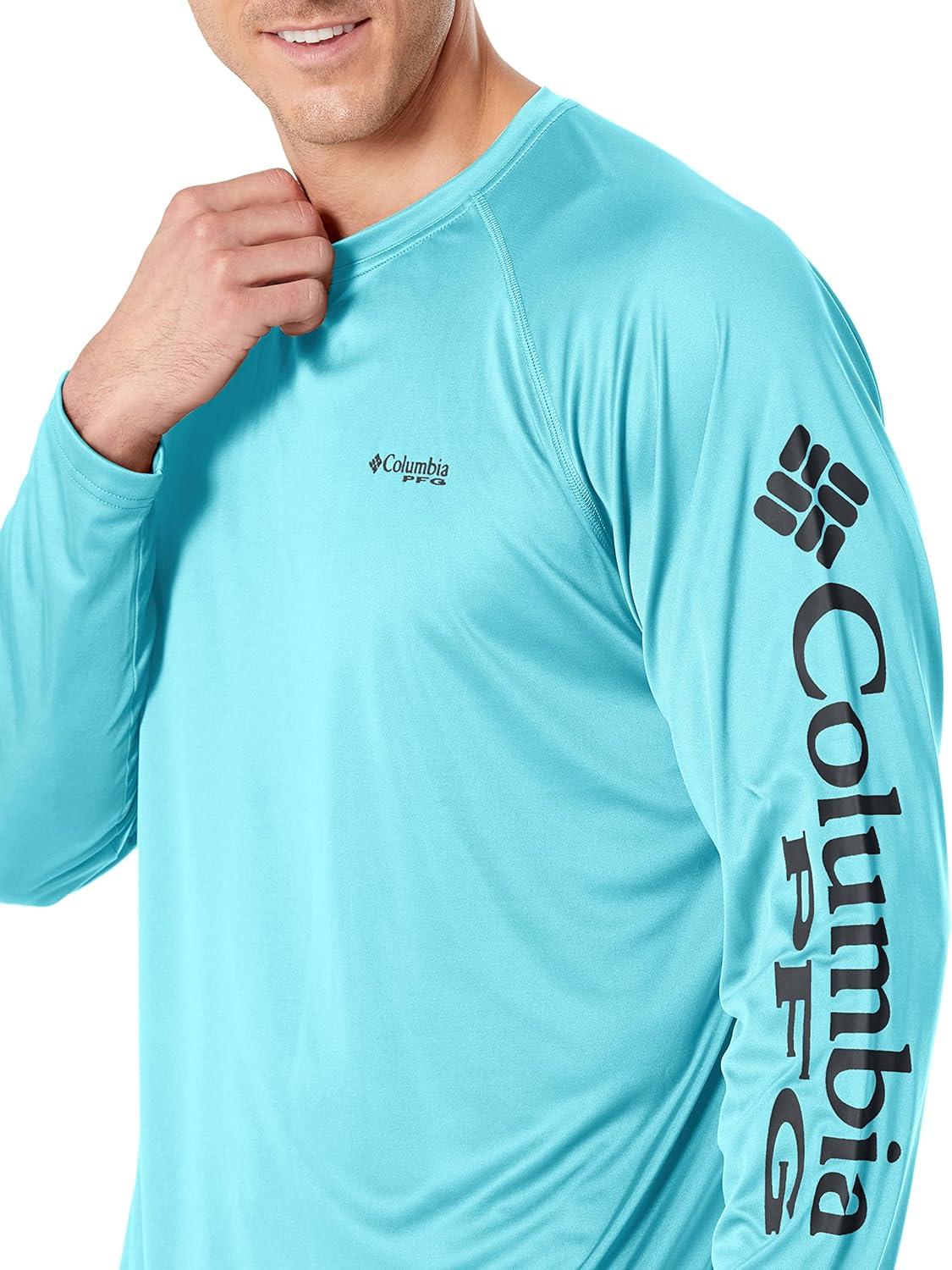 imageColumbia Mens PFG Terminal Tackle Long Sleeve ShirtGulf StreamBlack Logo