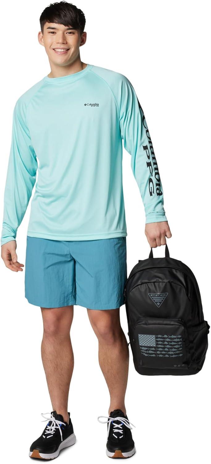 imageColumbia Mens PFG Terminal Tackle Long Sleeve ShirtGulf StreamBlack Logo