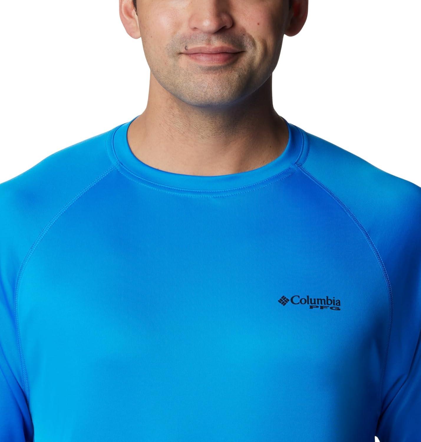 imageColumbia Mens PFG Terminal Tackle Long Sleeve ShirtHyper BlueBlack Logo