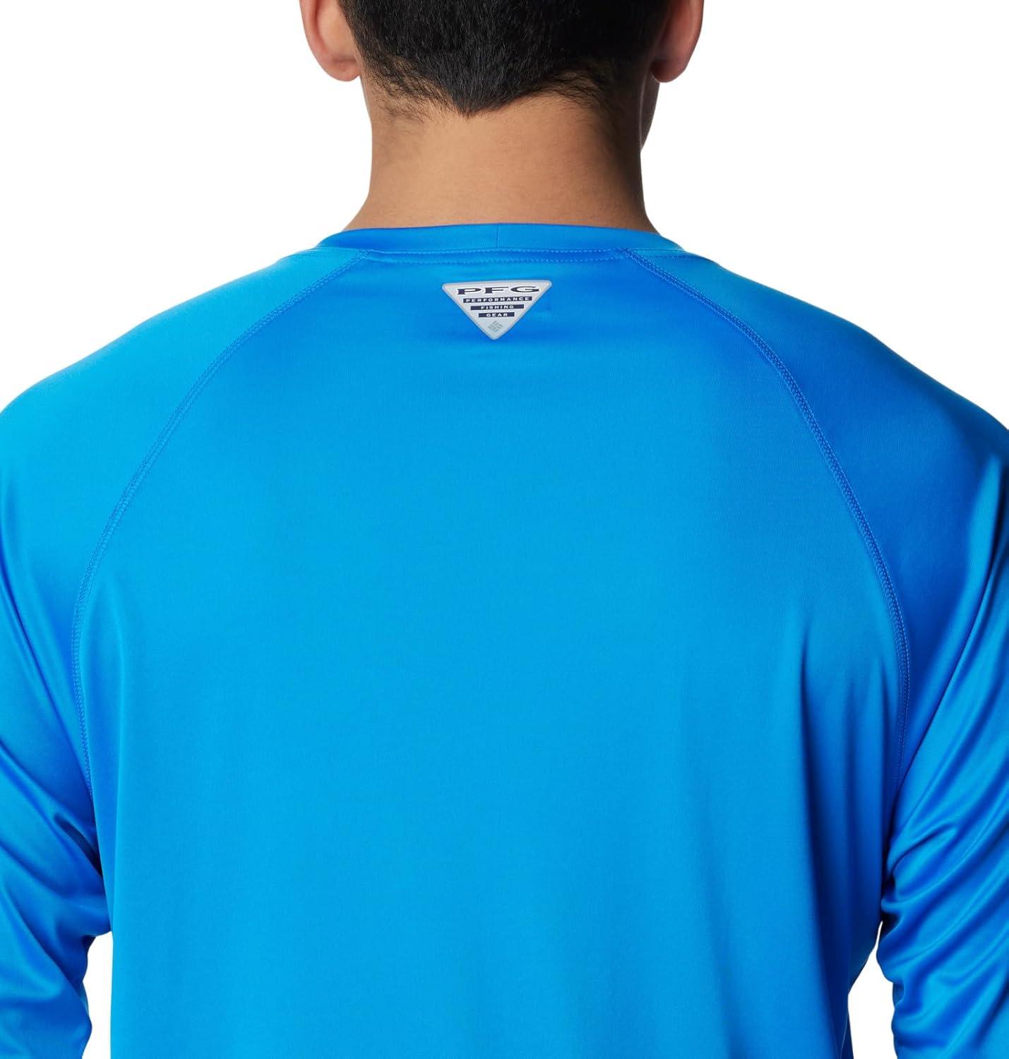 imageColumbia Mens PFG Terminal Tackle Long Sleeve ShirtHyper BlueBlack Logo