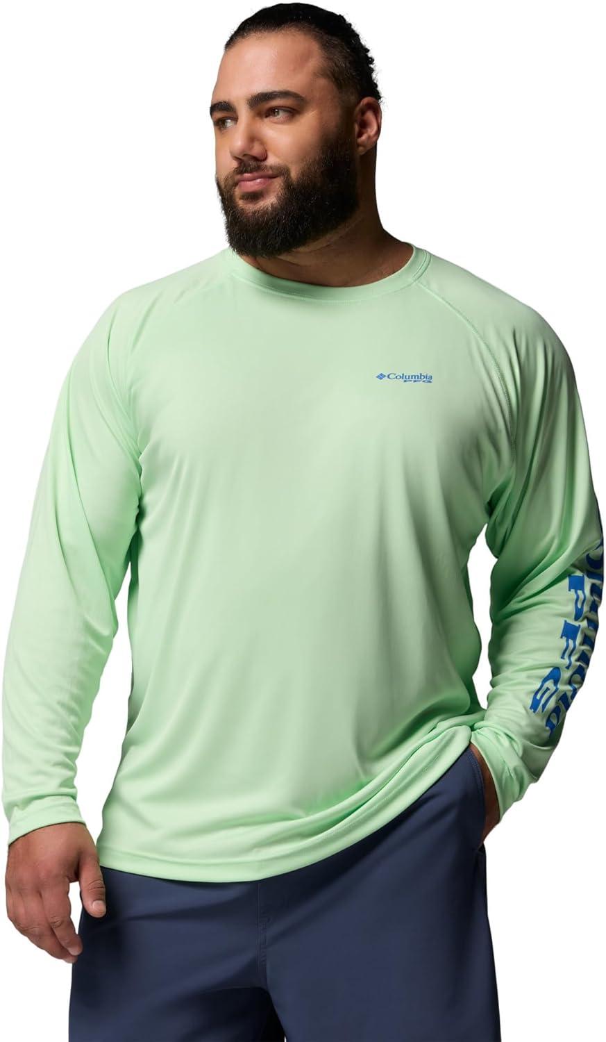imageColumbia Mens PFG Terminal Tackle Long Sleeve ShirtKey WestVivid Blue Logo