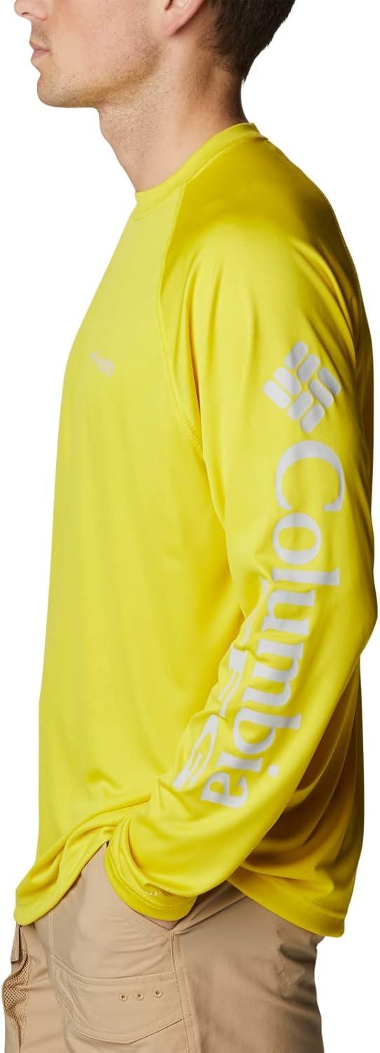 imageColumbia Mens PFG Terminal Tackle Long Sleeve ShirtLaser LemonCool Grey Logo