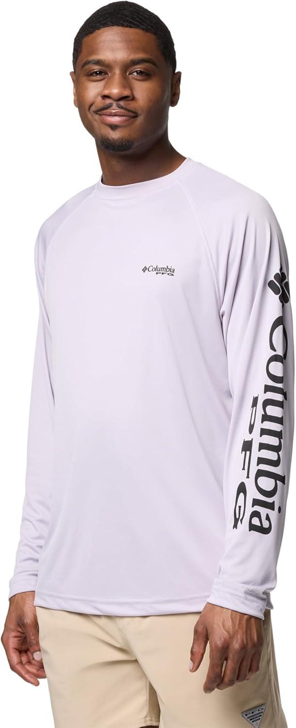 imageColumbia Mens PFG Terminal Tackle Long Sleeve ShirtLavender PearlBlack Logo