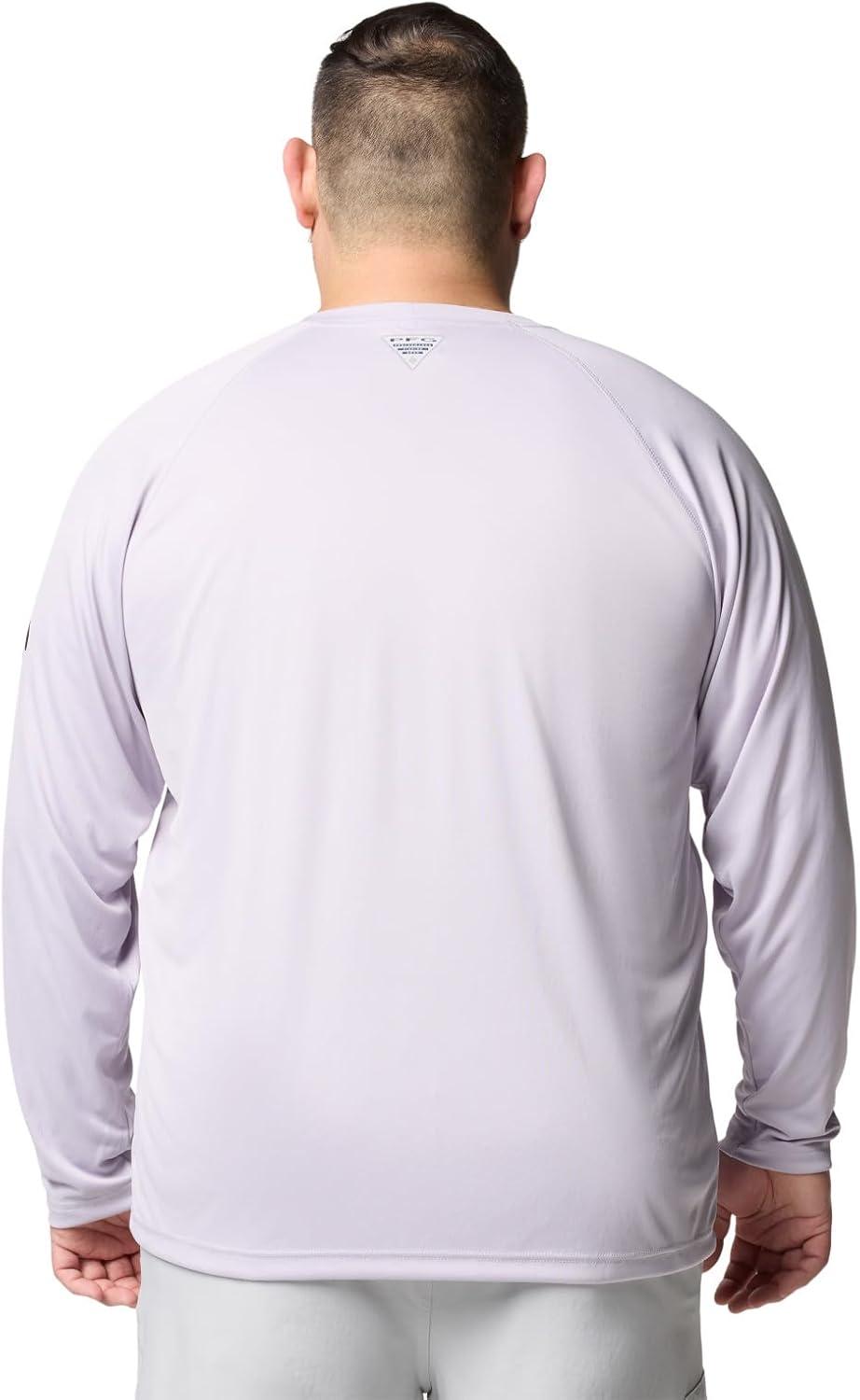 imageColumbia Mens PFG Terminal Tackle Long Sleeve ShirtLavender PearlBlack Logo