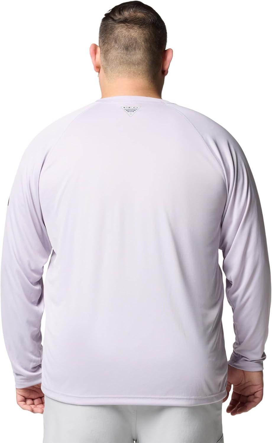 imageColumbia Mens PFG Terminal Tackle Long Sleeve ShirtLavender PearlBlack Logo