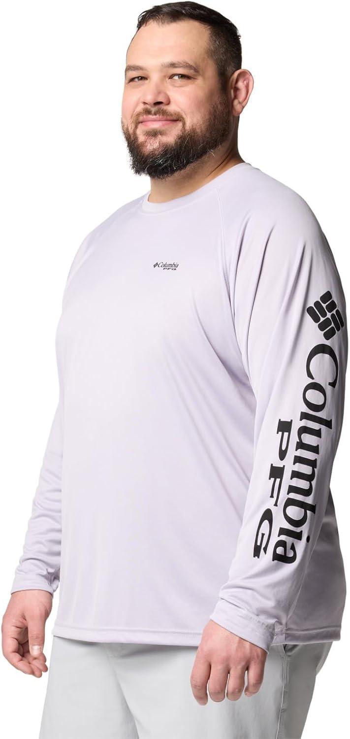 imageColumbia Mens PFG Terminal Tackle Long Sleeve ShirtLavender PearlBlack Logo
